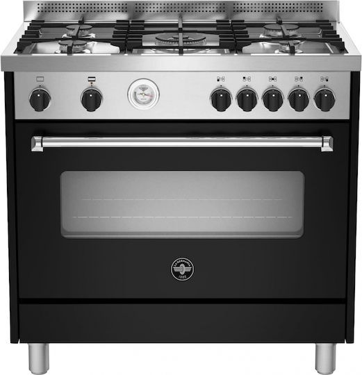 La Germania AMN96 5 G NE T Gas & Electric Cooker 115lt W89.7cm. Black