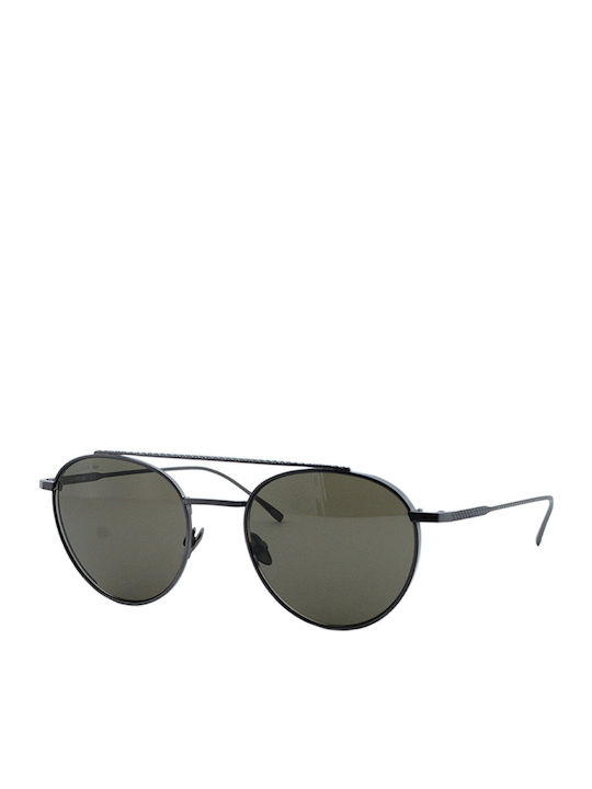 Lacoste Men's Sunglasses with Gray Metal Frame and Black Lens L216S-035
