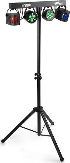 Max Audio Движеща се светлина LED ПАР DMX Partybar12 2x 2x Derby 4-in-1 RGBW
