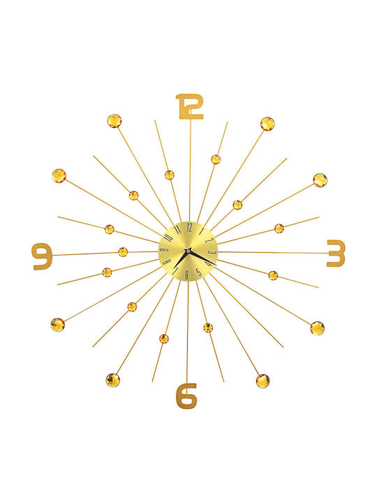 vidaXL Ρολόι Τοίχου Μεταλλικό Χρυσό 70cm