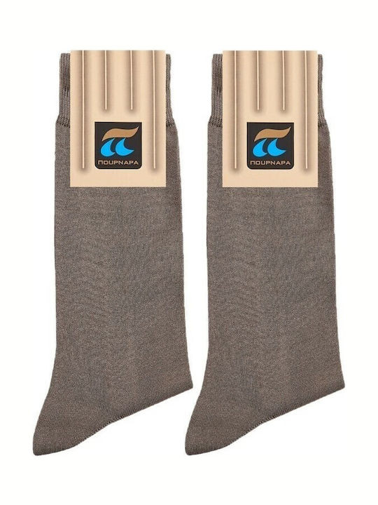 Pournara Men's Monochrome Grey Socks 2Pack