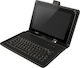 Yenkee Keyboard Case Flip Cover Αγγλικά US Μαύρη (Universal 10")