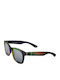 Italia Independent Men's Sunglasses with Black Horn-Rimmed Frame and Grey Lenses 0090 TUC 009