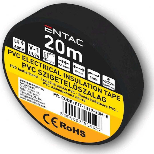 Entac Insulation Tape 19mm x 20m EIT-1319-20M-B