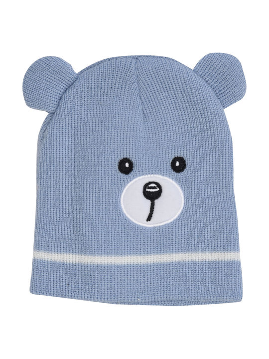 Stamion Bear Kids Knitted Blue Beanie