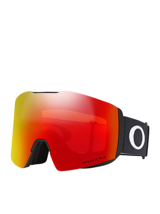 Oakley Fall Line Ski & Snowboard Goggles Kids Black with Lens in Red Color