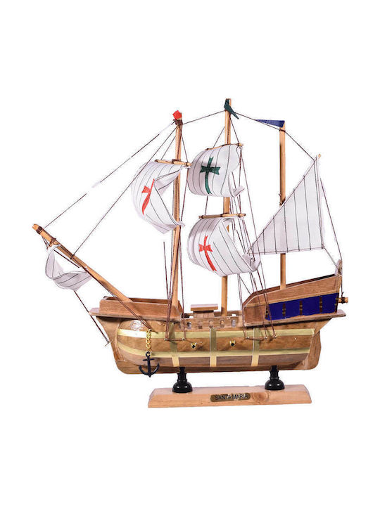 Santa Maria Christmas Sailboat 34x34cm