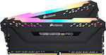 Corsair Vengeance RGB Pro 64GB DDR4 RAM cu 2 module (2x32GB) și Viteză 3600 pentru Desktop