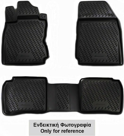 Novline Set of Front and Rear Mats 4pcs Tray Type for BMW X4 2014-2017 Black