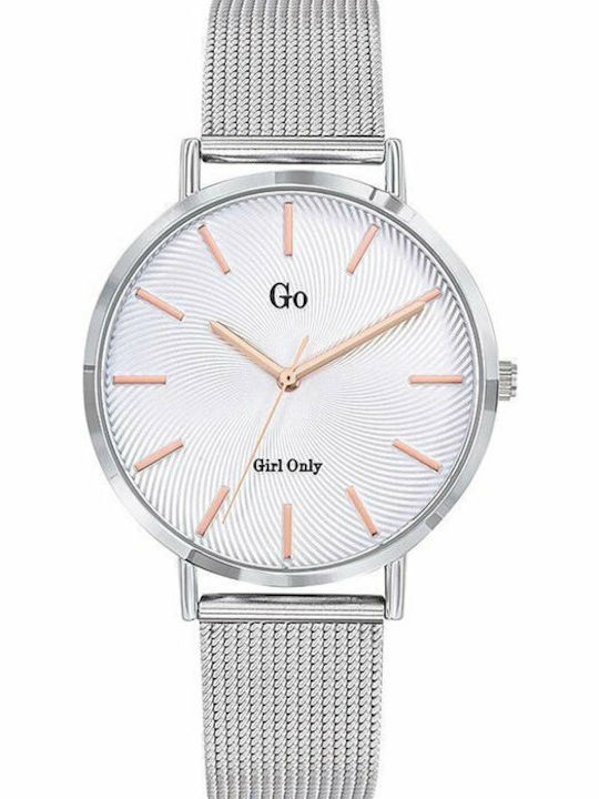 Go Girl Only Women's Watch 36mm Battery with Silver Metal Strap
