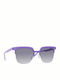 Italia Independent Women's Sunglasses with Purple Metal Frame and Gray Gradient Lens 0503.014.000