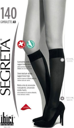 Ibici Segreta Classic 00063 Socks Calf High Graduated Compression 18-22 mmHg Black