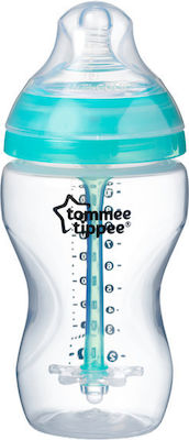 Tommee Tippee Sticlă de Plastic pentru Bebeluși Closer to Nature Anti-Colici cu Tetină de Silicon pentru 3+ luni Turquoise 340ml 1buc