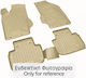 Novline Set of Front and Rear Mats 4pcs Tray Type for Peugeot 407 Beige
