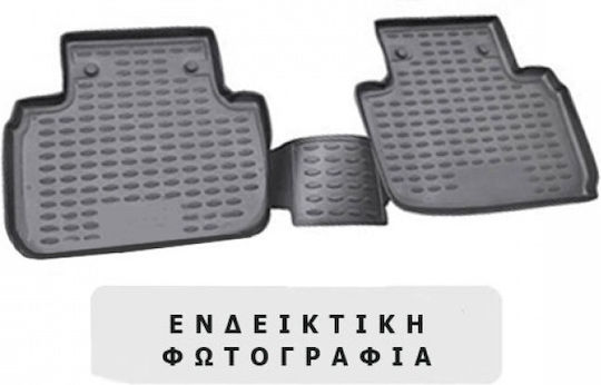 Novline Rear Mats 2pcs Tray Type for Subaru XV 2012-2016 Black