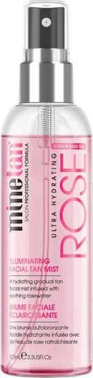 MineTan BodySkin Rose Illuminating Facial Tan Mist Self Tanning Lotion Προσώπου 100ml