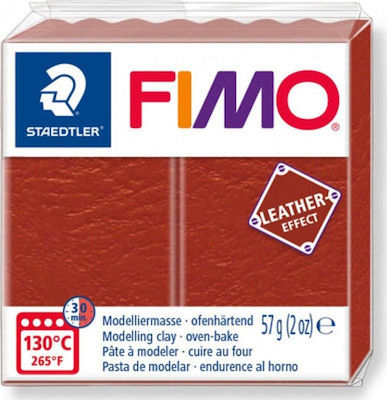 Staedtler Fimo Leather Effect Polymer Clay Rust 57gr 8010-749