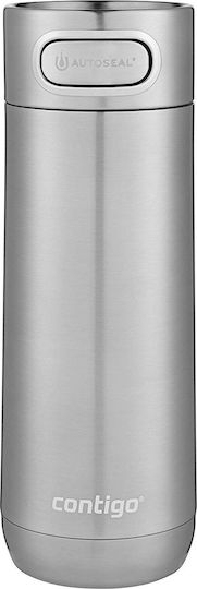 Contigo Luxe Autoseal Pahar Termos Oțel inoxidabil Fără BPA Argintiu cu Mustiuc