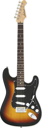 Aria Pro II STG-003SPL Elektrische Gitarre Stratocaster mit SSS Tonabnehmerkonfiguration 3 Tone Sunburst