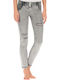 Wr.Up Skinny Women's Jean Trousers Push Up with Rips in Skinny Fit Gray