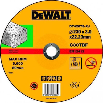 Dewalt Δίσκος Κοπής Πέτρας Slicer/Coarse Grater Disc Construction Materials 230mm 1pcs