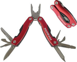 Munkees Multi-tool Red with Blade made of Steel