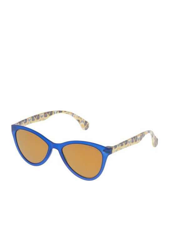 Police Damen Sonnenbrille mit Blau Kunststoff G...