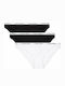 Βαμβακερά Women's Slip 3Pack Black/white