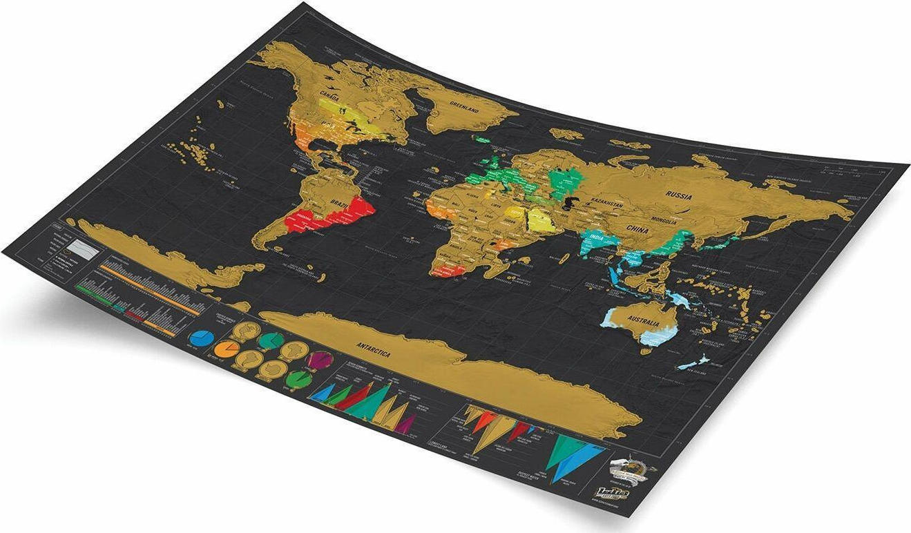 Luckies Scratch Map Deluxe Travel Edition 29.7x42cm Skroutz.gr