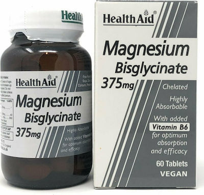 Health Aid Magnesium Bisglycinate 375mg 60 ταμπλέτες