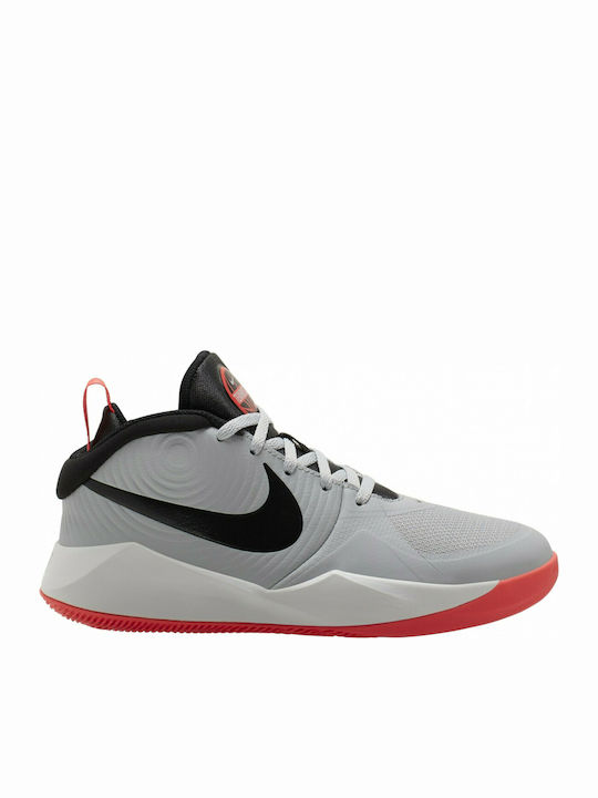 Team Hustle D 9 GS Kids Sports Shoes Basketball with Laces Light Smoke Grey / Black