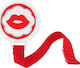 Kiokids Pacifiers Ribbon from Fabric Red