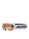 Alpina Piney Μάσκα Σκι & Snowboard Παιδική Λευκή με Φακό Φιμέ σε Πορτοκαλί Χρώμα