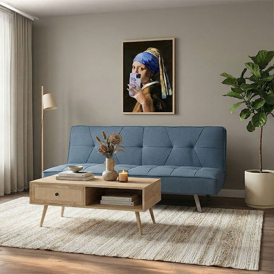 Travis Canapea Cu Trei Locuri Pat Albastru Deschis 175x83x83cm