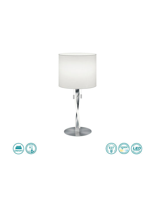 Trio Lighting Nandor Modern Table Lamp E27 White/Silver