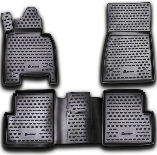 Novline Set of Front and Rear Mats 4pcs Tray Type for Mercedes-Benz G Class 2007+ Gray