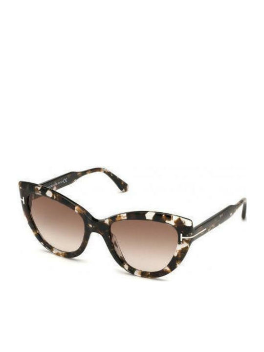 Tom Ford Anya Women's Sunglasses with Brown Tartaruga Acetate Frame and Brown Lenses FT0762 55F