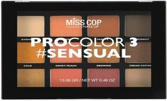 Miss Cop Pro Color Paletă Cu Fard De Pleoape În Formă Presată
