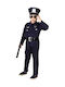 Kids Carnival Costume Police Officer Muscle