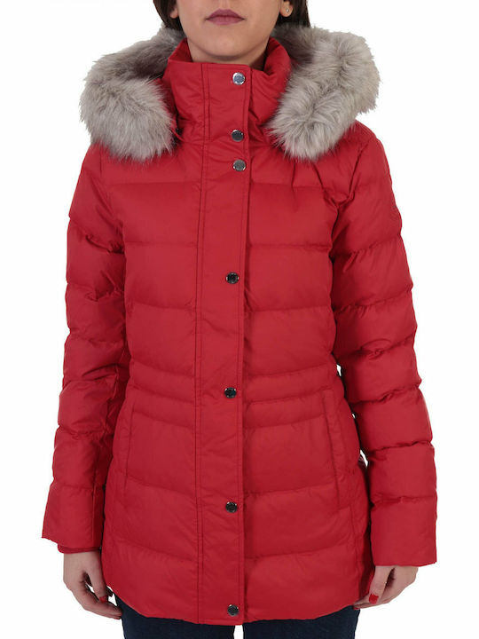 Tommy Hilfiger Tyra Down Water Repellent WW0WW25746 XBE Red Skroutz.gr