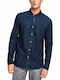 Scotch & Soda Men's Shirt Long Sleeve Denim Navy Blue