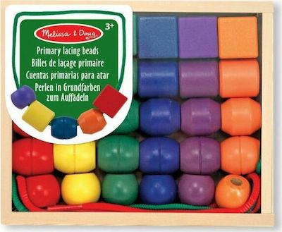 Melissa & Doug Bijuterii Primary Lacing Beads pentru Copii 3++ Ani