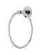 Gloria Romina Single Wall-Mounted Bathroom Ring Silver