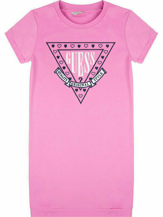 Guess Kids Dress Short Sleeve Pink