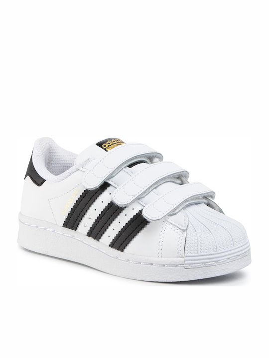 Adidas Παιδικά Sneakers Superstar Cf με Σκρατς Cloud White / Core Black