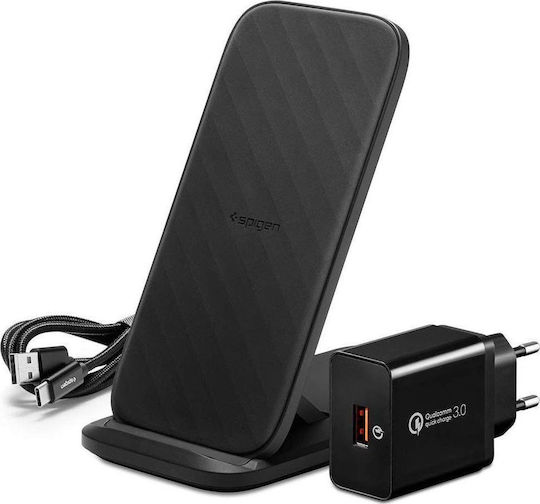 Spigen Wireless Charger (Qi Pad) 15W Quick Charge 3.0 Blacks (F316W)