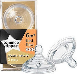 Tommee Tippee Baby Closer To Nature Teats Fast Flow 6m+