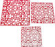 Felt Placemats Red 3pcs