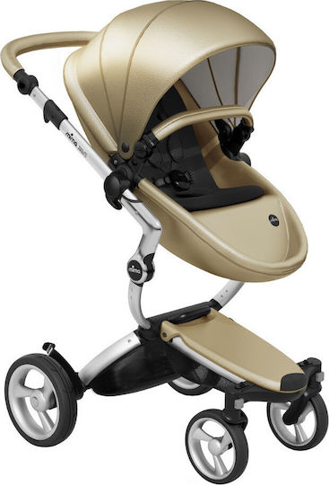 Mima Xari Adjustable 2 in 1 Baby Stroller Suitable for Newborn Champagne - Aluminium - Black 13.4kg