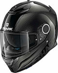 Shark Spartan Carbon Skin 1.2 Carbon/Negru/Antracit Cască de motocicletă Față întreagă ECE 22.05 1290gr cu Pinlock și vizor solar